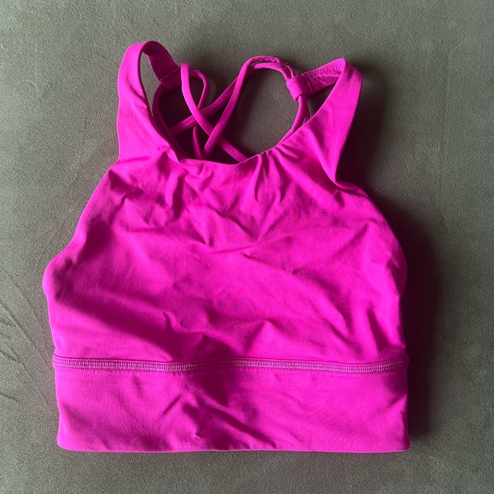 Lululemon Energy Hugh Neck Sports Bra in Magenta Purple size 4